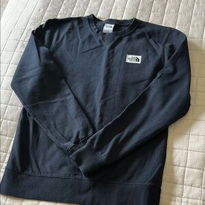 The North Face Black Crewneck Sweater with Ribbed Cuffs